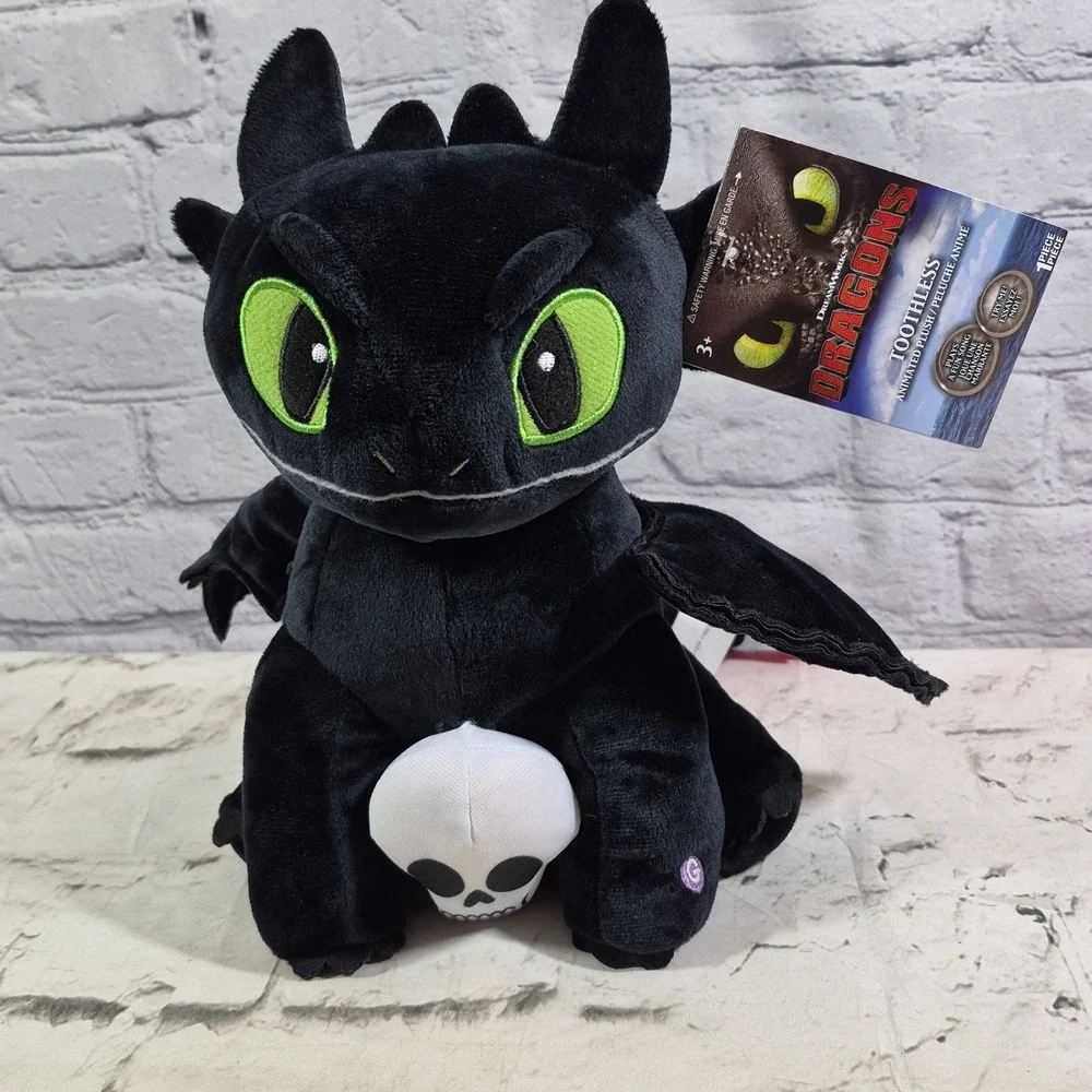GEMMY How To Train Your Dragon Toothless Animated Plush Halloween Skull 2025 NEW